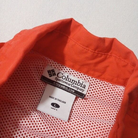 Columbia‎ Men's Large Shirt Orange PFG Vented Short Sleeve Auburn Tigers - Picture 3 of 11